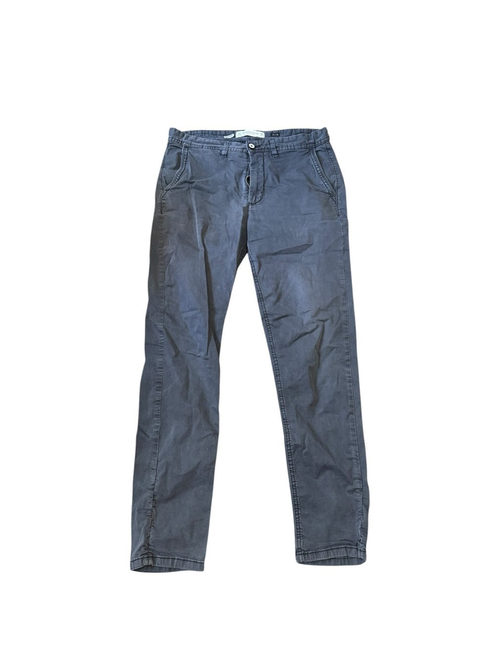 Denim & Flower Men's Straight Chinos in Slate Blue